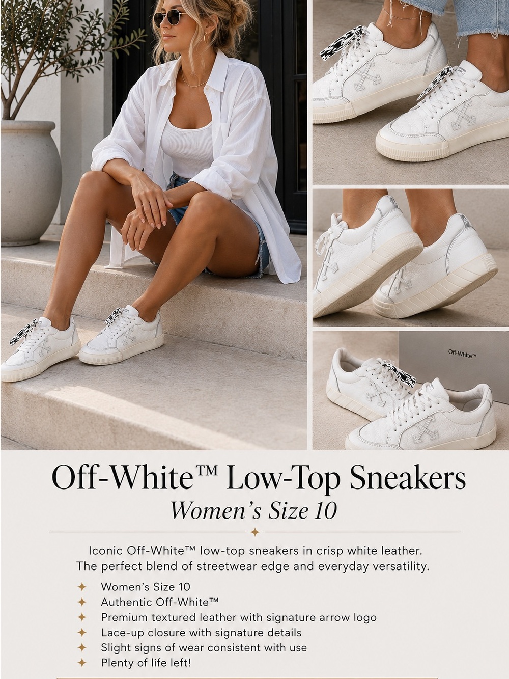 Off-White Women's Low-Top Sneakers — White